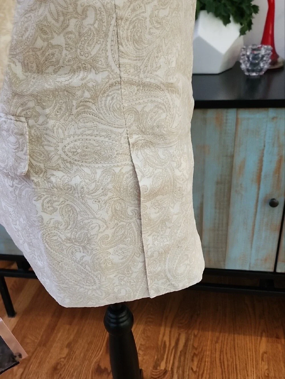 NWT Club Room Luxury 100% Linen Paisley Blazer White/Cream Men’s Size Medium